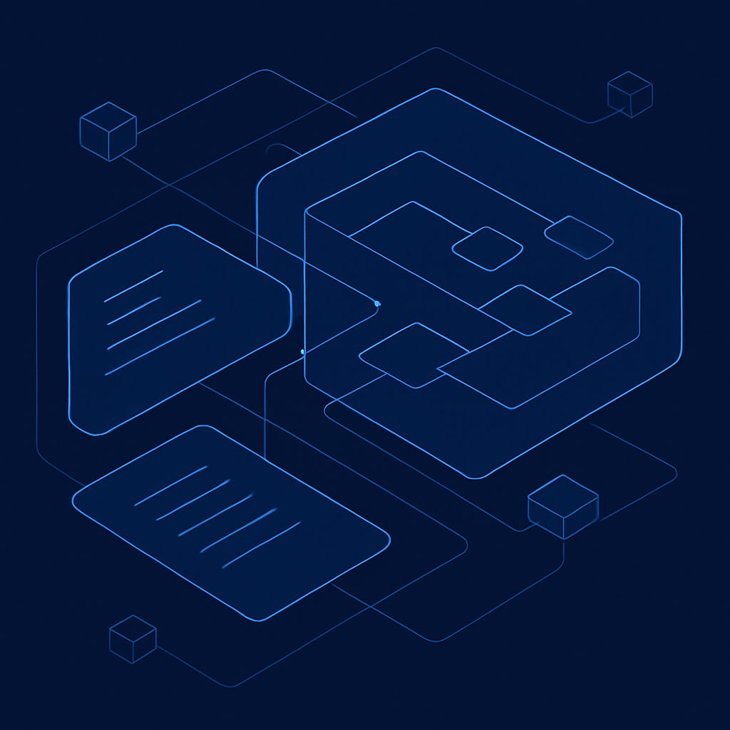 Abstract system architecture diagram